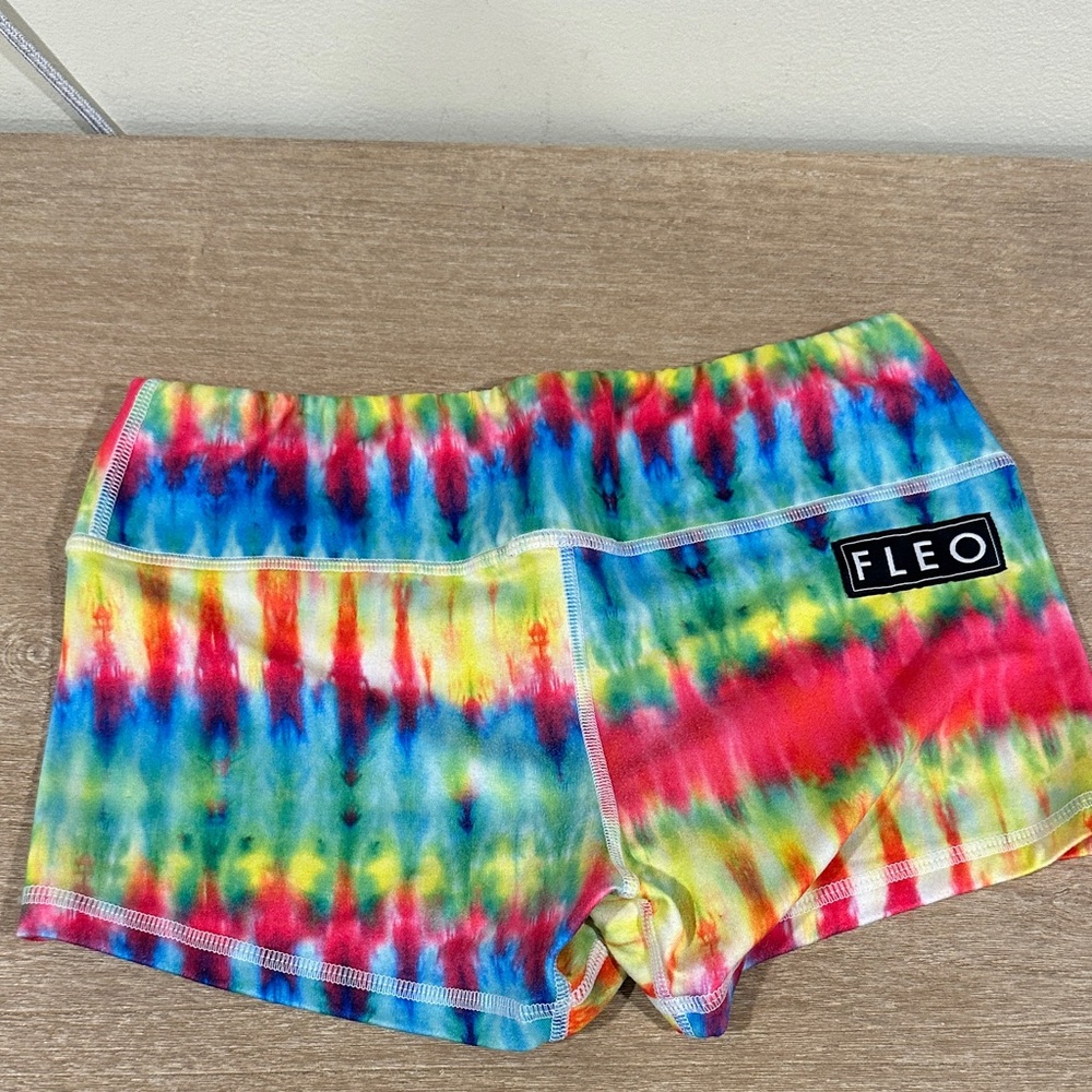 Fleo Multicolor Tie-Dye Shorts - Picture 3 of 5